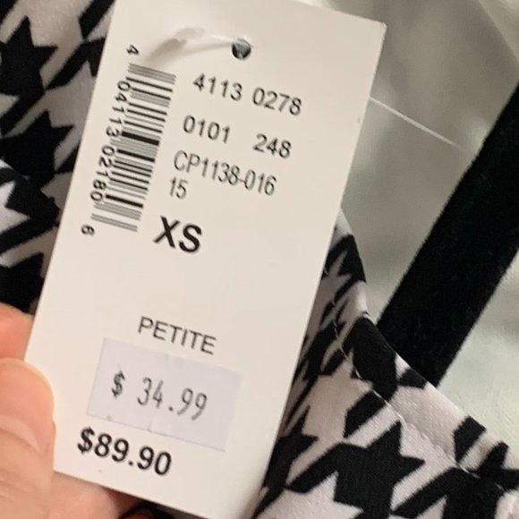 Houndstooth open sleeve dress - Picture 4 of 8